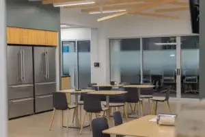 Picture of the kitchen break area at the Walsh Buffalo office