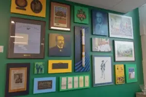 The Walsh "History Wall" at the Walsh Buffalo office