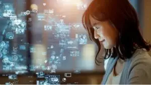 Woman at computer